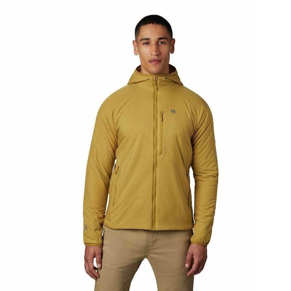 Mountain Hardwear Men's X-Large Kor Strata Hooded Jacket, Dark Bolt